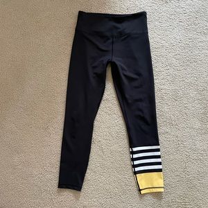 ZYIA Bumble Bee Stripe Yellow High Rise LNT Leggings